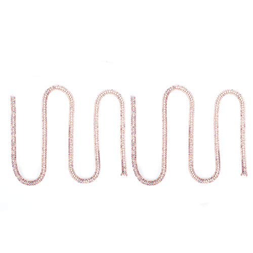 Xolsurg Klauenkette, Roségold, dekorativ, 2 Yards, 3 Reihen, für Kleidung, Kleidungsstücke, Hochzeiten, Basteln, Koffer Xolsurg Klauenkette, Roségold, dekorativ, 2 Yards, 3 Reihen, für Kleidung, Kleidungsstücke, Hochzeiten, Basteln, Koffer von Xolsurg