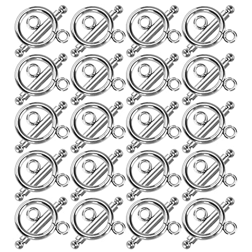 Xolsurg Knebelverschlüsse für Armbänder aus Edelstahl, DIY-Schmuckherstellung, Zubehör, 20er-Set von Xolsurg