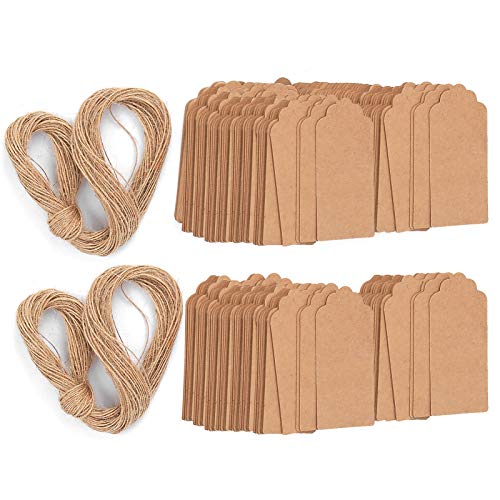 Xolsurg Kraft Paper Tag Hochzeit Dekoration Hang Label 200pcs 4x9cm von Xolsurg