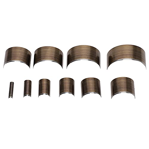 Xolsurg Leder V Form Punch DIY Tool Heck geschnittener Puncher Rundgürtel perforiertes Accessoire Set für Handwerksmänner (A28 Halbkreis 10-teiliger Set) von Xolsurg