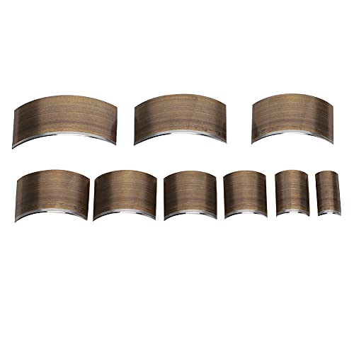 Xolsurg Leder V Form Punch DIY Tool Heck geschnittener Puncher Rundgürtel perforiertes Accessoire Set für Handwerksmänner (A30 Flaches Halbkreis-9-teiliger Set) von Xolsurg