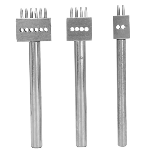 Xolsurg Locher-Set für Lederarbeiten, DIY-Abstandsstanzwerkzeug für Künstler (Abstand 4 mm (2+4+6)) von Xolsurg