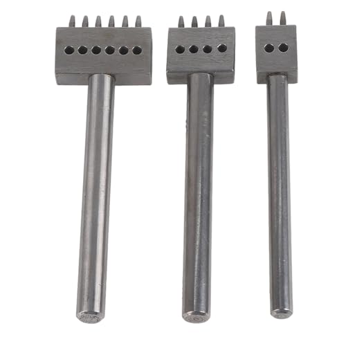 Xolsurg Locher-Set für Lederarbeiten, DIY-Abstandsstanzwerkzeug für Künstler (Abstand 5 mm (2+4+6)) von Xolsurg