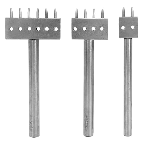 Xolsurg Locher-Set für Lederarbeiten, DIY-Abstandsstanzwerkzeug für Künstler (Abstand 8mm (2+4+6)) von Xolsurg