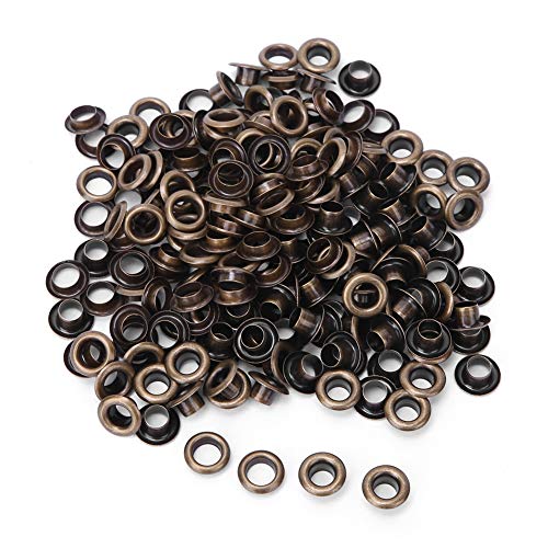 Xolsurg MESSING EYELET KIT 4MM DOPPELTER SEITE METAL GROMMET SET BAG ACCESSORY LIEFERT (Alte Bronze) von Xolsurg