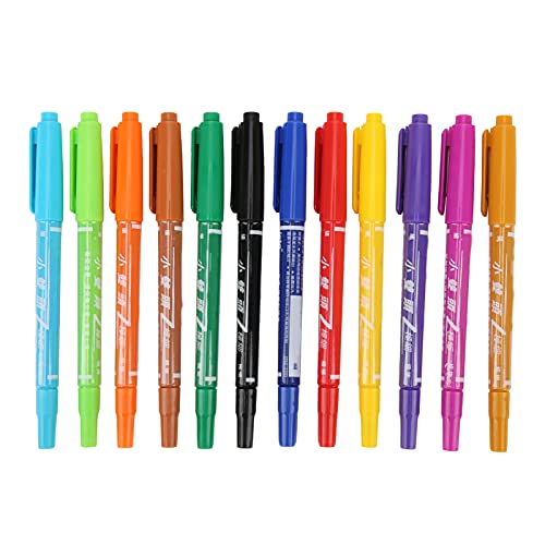 Xolsurg -Marker Stift kleiner Whiteboard Bleistift Doppelkopf Graffiti Färbung für Home Office School (Kleine Doppelköpfe 12 Farben) von Xolsurg