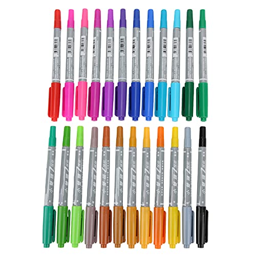 Xolsurg -Marker Stift kleiner Whiteboard Bleistift Doppelkopf Graffiti Färbung für Home Office School (Kleine Doppelköpfe 24 Farben) von Xolsurg