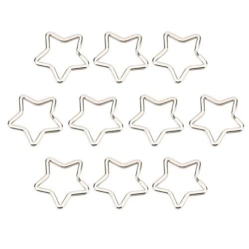 Xolsurg Metall Key Ring Connector DIY Schmuckherstellung Werkzeug Handtasche Dekoration herzförmiger Stern (Fünf spitze Stern geformt) von Xolsurg
