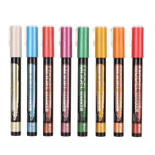 Xolsurg Metallic Marker Stifte Set 8PCS Fine Nib Farbfast Malerei Marker für die Modellreparatur von Xolsurg
