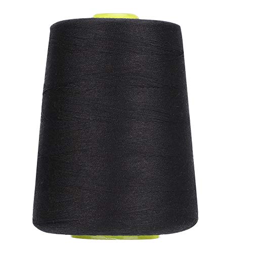 Xolsurg NÄHEN MASCHINE DREIFEN 8000 YARDS HOCHWERTIGE POLYESTER BEKLEIDUNG ZUBEHÖR FÜR HAUSHALTS NADEL UND STICKEREI ARBEIT (Schwarz) von Xolsurg