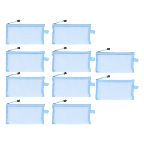 Xolsurg Nylon Mesh Bleistift Beutel Reißverschluss Tränen A6 Dokumentordner (Blau) von Xolsurg
