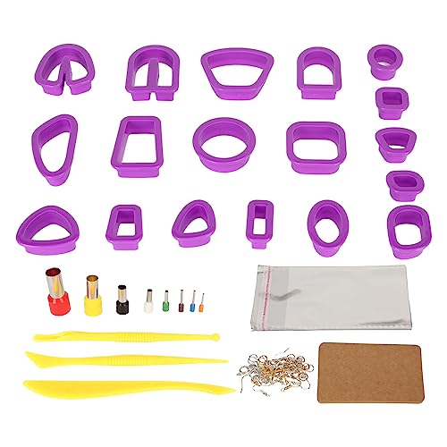 Xolsurg Polymer Tonschneider Set Entzückende Ohrringe Kreation Set mit Sicherheitsdesign ideal für DIY -Liebhaber (Lila) von Xolsurg