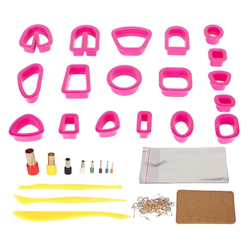 Xolsurg Polymer Tonschneider Set Entzückende Ohrringe Kreation Set mit Sicherheitsdesign ideal für DIY -Liebhaber (Rosa) von Xolsurg