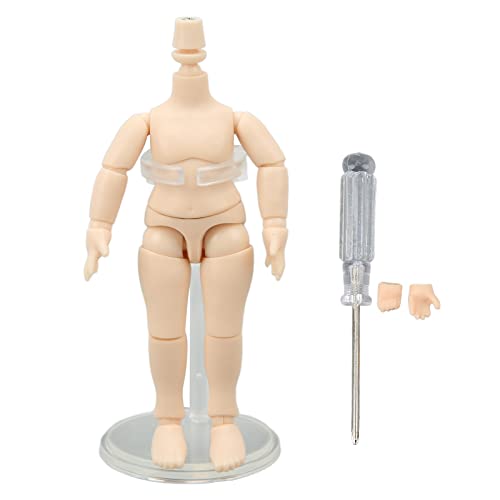 Xolsurg Puppenkörper Flexible Gelenke halbfertiger haltbarer Plastikzement OB -Kugelgelenk für 1/12 Aktionsfigur Spielzeug (Milchig weiß) von Xolsurg