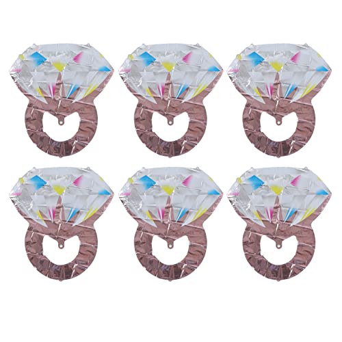 Xolsurg Ring Ballon 6 Stcs Aluminiumfolie Kugelbrautdusche Dekorative Luftballons Hochzeit Engagement (Roségold) von Xolsurg