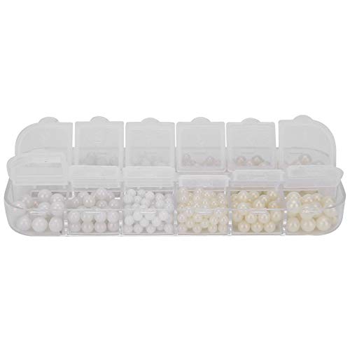 Xolsurg Runde Form Faux Pearl Perlen ABS -Kleidung Schmuck DIY Accessoires für Handwerksliebhaber (Box 4 (320 Stücke)) von Xolsurg