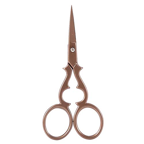 Xolsurg Schere aus Edelstahl im Retro-Stil, form, leichtes Schneidwerkzeug, elegantes Näh- und Stickwerkzeug (Dunkelbraun) von Xolsurg