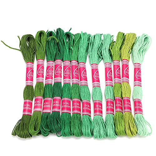 Xolsurg Stickereifaden Bright Color Gradient Polyester Line Handicrafts Liebhaber Gruppe (Grüne Serie) von Xolsurg