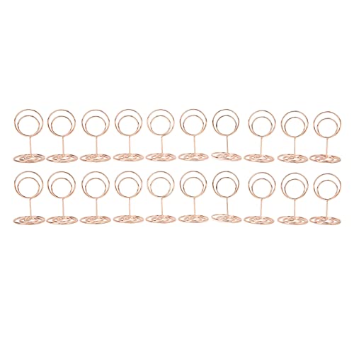 Xolsurg Table Number steht stabiler runde Formmetall -Place -Kartenhalter für Hochzeitsfeierbüro (Roségold) von Xolsurg