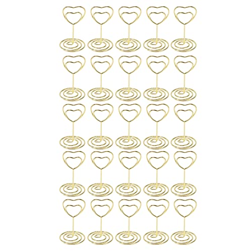 Xolsurg Tischnummernhalter in Herzform, goldfarben, für Hochzeiten, Partys und Büros Xolsurg Tischnummernhalter in Herzform, goldfarben, für Hochzeiten, Partys und Büros von Xolsurg