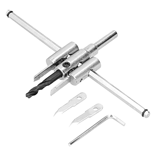 Xolsurg Verstellbarer Kreis Lochschneidersägen Kit Holzbohrer für Holzbearbeitung DIY -Werkzeuge (40-200 mm) von Xolsurg