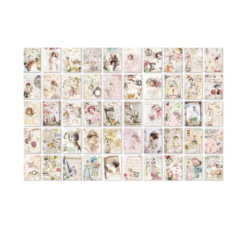 Xolsurg Vintage Scrapbook Paper Dekorative Ästhetik Journaling Hintergrundpapier für DIY Planer Journal Fotoalbum (-1218230069411) von Xolsurg