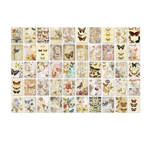 Xolsurg Vintage Scrapbook Paper Dekorative Ästhetik Journaling Hintergrundpapier für DIY Planer Journal Fotoalbum (-1218230069412) von Xolsurg