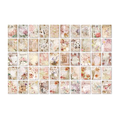 Xolsurg Vintage Scrapbook Paper Dekorative Ästhetik Journaling Hintergrundpapier für DIY Planer Journal Fotoalbum (-1218230069413) von Xolsurg