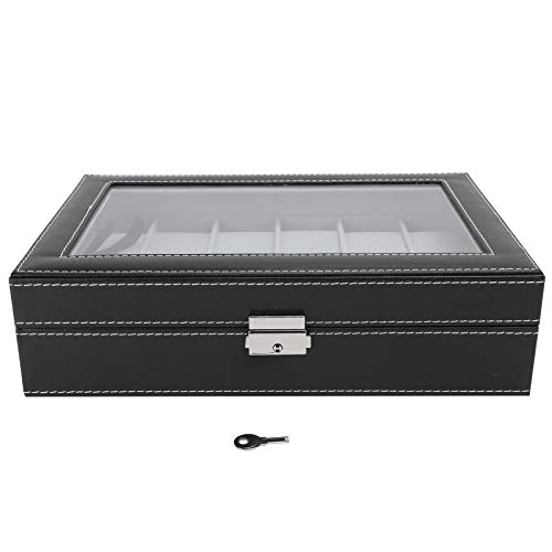 Xolsurg Watch Box 12 Grid PU Leder Schwarzes Multi-Positions-Schmuck Display-Aufbewahrungskoffer für den Heimgebrauch Xolsurg Watch Box 12 Grid PU Leder Schwarzes Multi-Positions-Schmuck Display-Aufbewahrungskoffer für den Heimgebrauch von Xolsurg