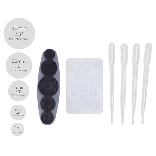 Xolsurg Werkzeug zur Herstellung von Stoffknöpfen, DIY-Silikonform-Set für überzogene Knöpfe für Handarbeitsbegeisterte Xolsurg Werkzeug zur Herstellung von Stoffknöpfen, DIY-Silikonform-Set für überzogene Knöpfe für Handarbeitsbegeisterte von Xolsurg