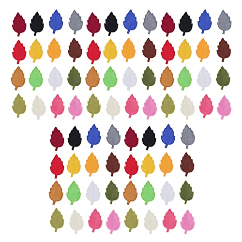 Xolsurg bunte schöne schöne 80pcs Cartoon Blätter Patch Unbreakable Kleidung Eisen auf Flecken Set Haushaltsdiy -Accessoires von Xolsurg