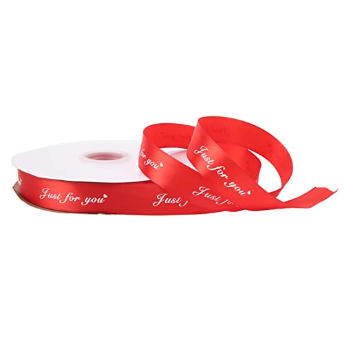 Xolsurg rotes Satinband 2,6 cm Breite Doppelgesicht Satinband Glanz Polyester Rotband Dünne Partydekoration Xolsurg rotes Satinband 2,6 cm Breite Doppelgesicht Satinband Glanz Polyester Rotband Dünne Partydekoration von Xolsurg