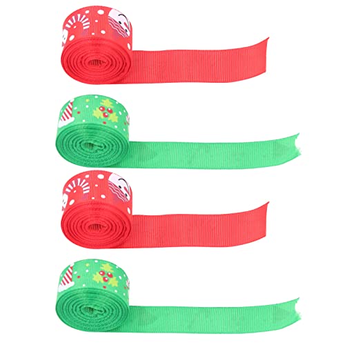 Xolsurg rotes grüne band leuchtende Farben Exquisites Muster Bouquet Nähen 5 Meter Weihnachtsbaum von Xolsurg