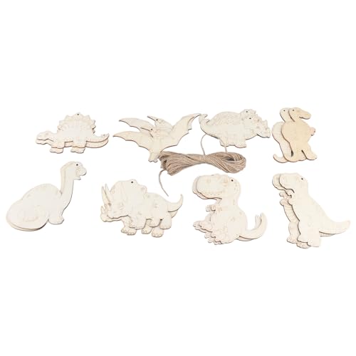 Xolsurg süßer Dinosaurier Holz DIY -Farbhandwerk Ornamente Home Party Dekoration Pack von Xolsurg