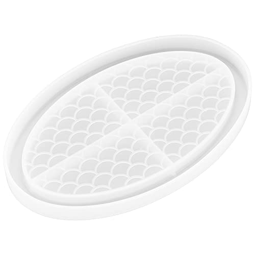 Xolsurger Harz Silikon Fruchtschale Schimmelpilze DIY -Accessoire (Ovale Fischskala -Tablettform) von Xolsurg