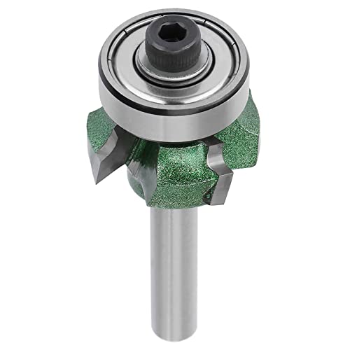 Xolsurgisch Holzverarbeitungsschneider Trimmschneider Trimmer Router Bit R1/R2/R3 Wolframstahl 4 Zähne für 1-3 mm Dicke geeignet (1/4 * R2) von Xolsurg