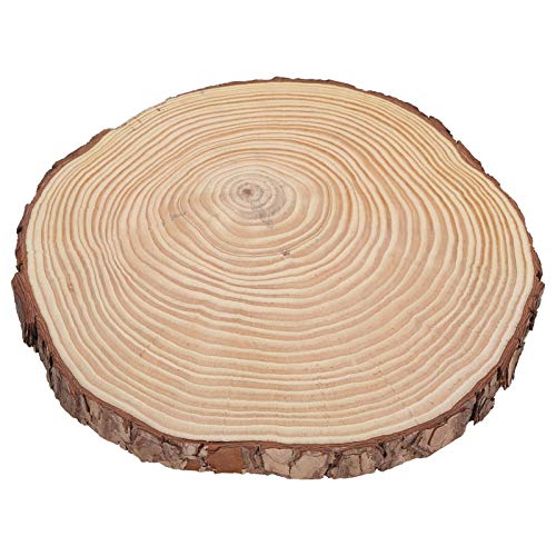 Xolsurgische Holzringe Ornamente rustikale Holzscheiben mit Rinde für DIY -Dekoration (22.5 * 23) von Xolsurg