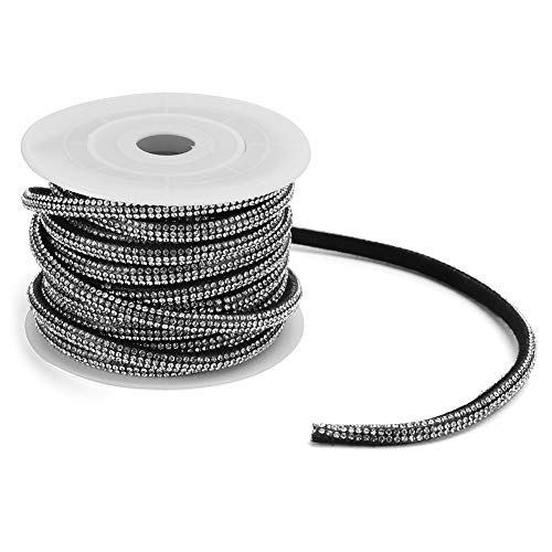 Xolsurgische Strassstunde Kette DIY -Kleidungsdekoration Dichtungsmaterialgewebe (Schwarz) von Xolsurg