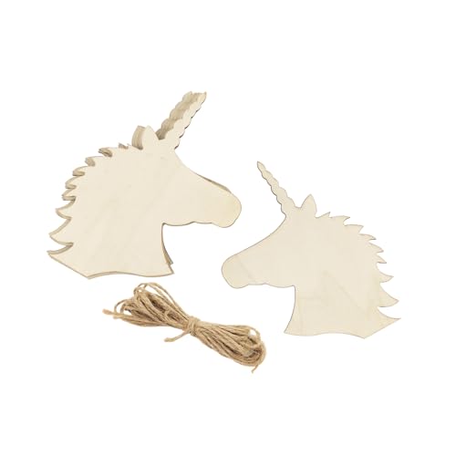 30 Stück 10,2 cm Holz Einhorn Handwerk Unlackiertes Holz Einhorn Ausschnitte Holz Einhorn Hängende Ornamente DIY Einhorn Handwerk Geschenkanhänger für Home Party Dekoration Handwerk Projekt von Xonzmmk