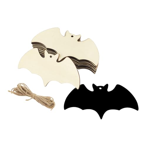 30 Stück 10,2 cm Holz-Fledermausschnitte Halloween unlackierte Holzfledermaus Handwerk Holzfledermaus hängende Ornamente DIY Fledermaus Handwerk Geschenkanhänger für Zuhause Party Dekoration 30 Stück 10,2 cm Holz-Fledermausschnitte Halloween unlackierte Holzfledermaus Handwerk Holzfledermaus hängende Ornamente DIY Fledermaus Handwerk Geschenkanhänger für Zuhause Party Dekoration von Xonzmmk