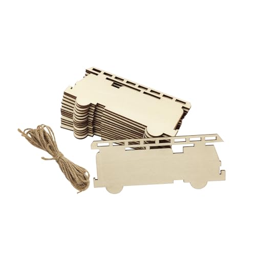 30 Stück 10,2 cm große Holz-Feuerwehrwagen-Ausschnitte, unlackiert, Feuerwehrauto, hängende Ornamente, DIY-Feuerwehrauto, Geschenkanhänger für Zuhause, Party, Dekoration, Bastelprojekt 30 Stück 10,2 cm große Holz-Feuerwehrwagen-Ausschnitte, unlackiert, Feuerwehrauto, hängende Ornamente, DIY-Feuerwehrauto, Geschenkanhänger für Zuhause, Party, Dekoration, Bastelprojekt von Xonzmmk