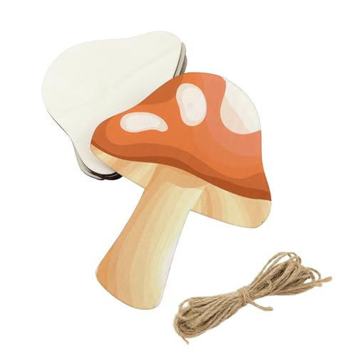 30 Stück 10,2 cm große Holzpilzausschnitte, unlackiertes Holz, Pilzhandwerk, Holzpilz, hängende Ornamente, DIY-Pilz-Bastelarbeiten, Geschenkanhänger für Zuhause, Party-Dekoration 30 Stück 10,2 cm große Holzpilzausschnitte, unlackiertes Holz, Pilzhandwerk, Holzpilz, hängende Ornamente, DIY-Pilz-Bastelarbeiten, Geschenkanhänger für Zuhause, Party-Dekoration von Xonzmmk
