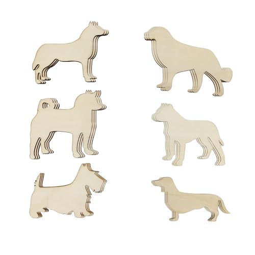 30 Stück Holz-Tier-Hängeornamente für Hundewelpen, unlackierte Holztiere, DIY-Geschenkanhänger für Zuhause, Party-Dekoration 30 Stück Holz-Tier-Hängeornamente für Hundewelpen, unlackierte Holztiere, DIY-Geschenkanhänger für Zuhause, Party-Dekoration von Xonzmmk