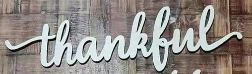 6 Stück 20,3 cm große Holzbuchstaben mit Aufschrift "Thankful", unlackiertes Holz, Dankeschilder, hängende Ornamente, DIY-Wanddekoration für Zuhause, Party-Dekoration 6 Stück 20,3 cm große Holzbuchstaben mit Aufschrift "Thankful", unlackiertes Holz, Dankeschilder, hängende Ornamente, DIY-Wanddekoration für Zuhause, Party-Dekoration von Xonzmmk
