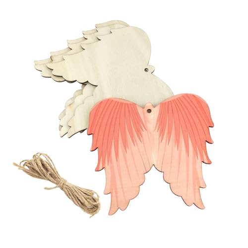 Engelsflügel-Ausschnitte, unlackiertes Holz, Engelsflügel, Handwerk, Holzengelflügel, hängende Ornamente, DIY-Engelsflügel, Handwerk, Geschenkanhänger für Zuhause, Party-Dekoration, 48 Stück Engelsflügel-Ausschnitte, unlackiertes Holz, Engelsflügel, Handwerk, Holzengelflügel, hängende Ornamente, DIY-Engelsflügel, Handwerk, Geschenkanhänger für Zuhause, Party-Dekoration, 48 Stück von Xonzmmk