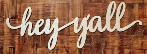 Hey Y'all Holz-Buchstaben mit Aufschrift "Hey Y'all", 20,3 cm, 6 Stück Hey Y'all Holz-Buchstaben mit Aufschrift "Hey Y'all", 20,3 cm, 6 Stück von Xonzmmk
