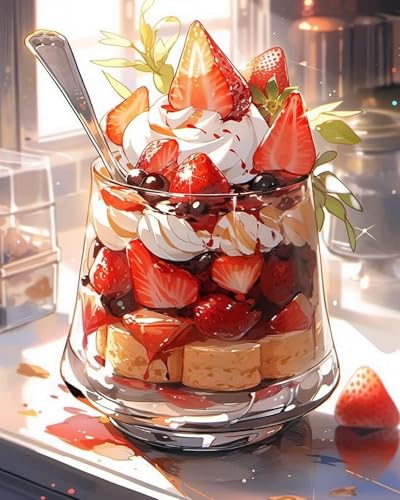 Xpdnmilq Kreuzstich Set zum Selbermachen vorgedrucktes 11CT Stickset handgefertigtes Kunsthandwerk für Anfänger Heimdekor-Set für Erwachsene – Erdbeerkuchen – 40x50cm Xpdnmilq Kreuzstich Set zum Selbermachen vorgedrucktes 11CT Stickset handgefertigtes Kunsthandwerk für Anfänger Heimdekor-Set für Erwachsene – Erdbeerkuchen – 40x50cm von Xpdnmilq