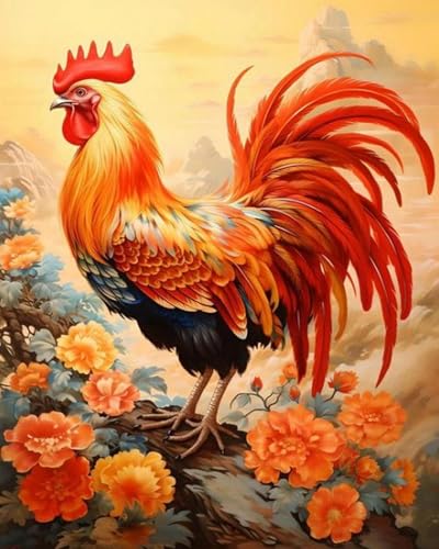 Xpdnmilq Kreuzstich Set zum Selbermachen vorgedrucktes 11CT Stickset handgefertigtes Kunsthandwerk für Anfänger Heimdekor-Set für Erwachsene – Schönes Geflügelhuhn – 40x50cm Xpdnmilq Kreuzstich Set zum Selbermachen vorgedrucktes 11CT Stickset handgefertigtes Kunsthandwerk für Anfänger Heimdekor-Set für Erwachsene – Schönes Geflügelhuhn – 40x50cm von Xpdnmilq