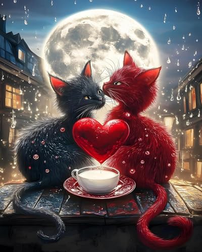 Xpdnmilq Kreuzstich Set zum Selbermachen vorgedrucktes 11CT Stickset handgefertigtes Kunsthandwerk für Anfänger Heimdekor-Set für Erwachsene – Süße Katze – 40x50cm Xpdnmilq Kreuzstich Set zum Selbermachen vorgedrucktes 11CT Stickset handgefertigtes Kunsthandwerk für Anfänger Heimdekor-Set für Erwachsene – Süße Katze – 40x50cm von Xpdnmilq