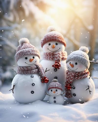 Xpdnmilq Schneemannfamilie DIY KreuzstichSet mit Muster und Anleitung Stickset für Erwachsene 11CTStarter-Set Heim Wanddekoration -40x50cm Xpdnmilq Schneemannfamilie DIY KreuzstichSet mit Muster und Anleitung Stickset für Erwachsene 11CTStarter-Set Heim Wanddekoration -40x50cm von Xpdnmilq